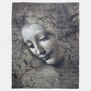Die Dame mit verachtetem Haar, Leonardo da Vinci Fleecedecke