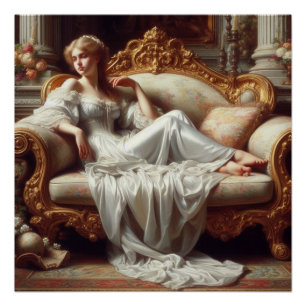 Die Dame ruht Poster