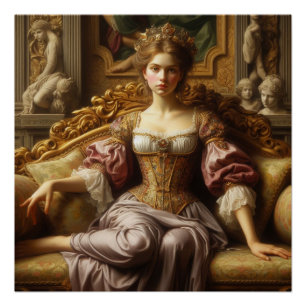 Die Dame ruht Poster