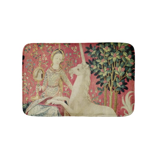 Die Dame und das Einhorn: "Anblick" 2 Badematte (Vorderseite)