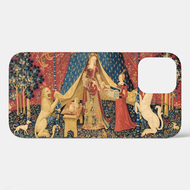 Die Dame und das Einhorn des alten Meisters Case-Mate iPhone Hülle (Rückseite (Horizontal))