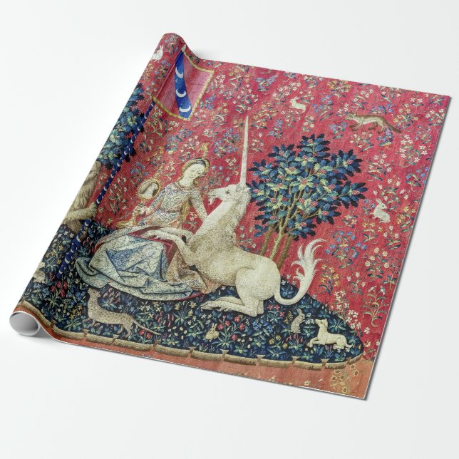 Die Dame und das Einhorn, die Augen Geschenkpapier (Ungerollt)