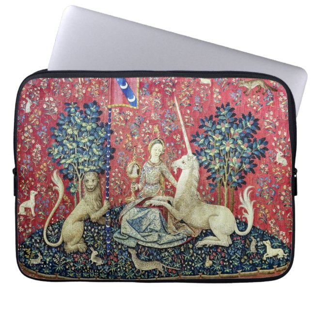 Die Dame und das Einhorn, die Augen Laptopschutzhülle (Vorderseite)