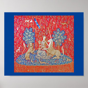 Die Dame und das Einhorn / die Augen Poster