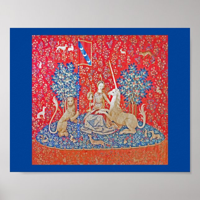 Die Dame und das Einhorn / die Augen Poster (Vorne)