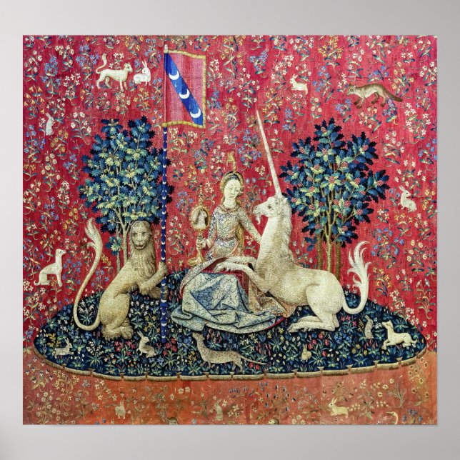 Die Dame und das Einhorn, die Augen Poster (Vorne)