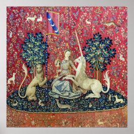 Die Dame und das Einhorn, die Augen Poster