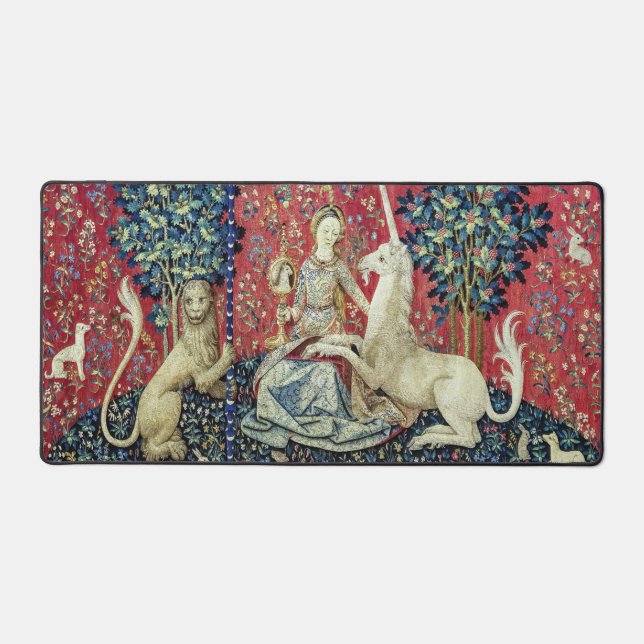 Die Dame und das Einhorn, die Augen Schreibtischunterlage (Vorderseite)