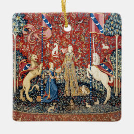 Die Dame und das Einhorn, Geschmack Keramikornament