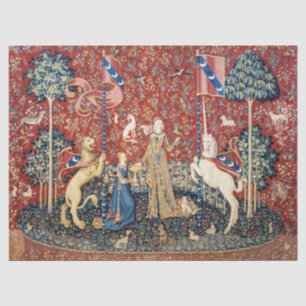 Die Dame und das Einhorn, Geschmack Seidenpapier