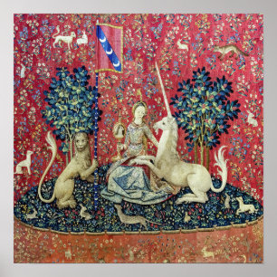 Die Dame und das Einhorn, Gesichtssinn Poster