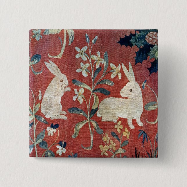 Die Dame und das Einhorn: 'Taste Button (Vorderseite)