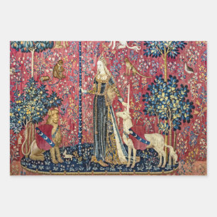 Die Dame und das Einhorn, Touch Geschenkpapier Set