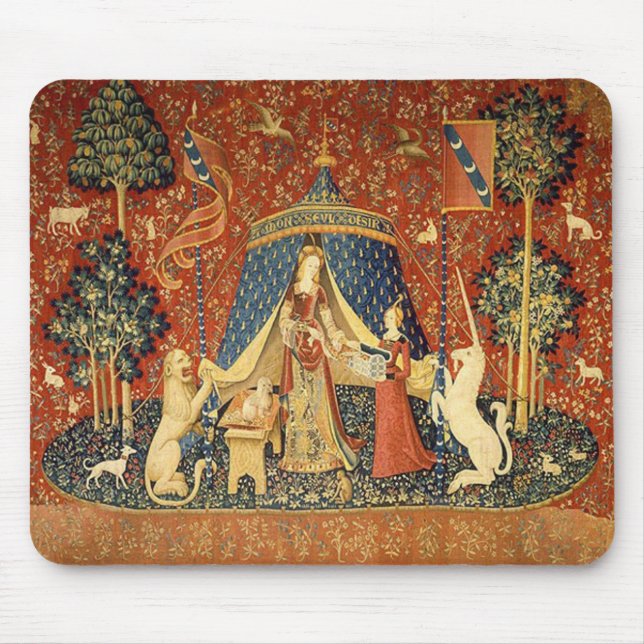 Die Dame und das Einhorn: Wunsch Mousepad (Vorne)