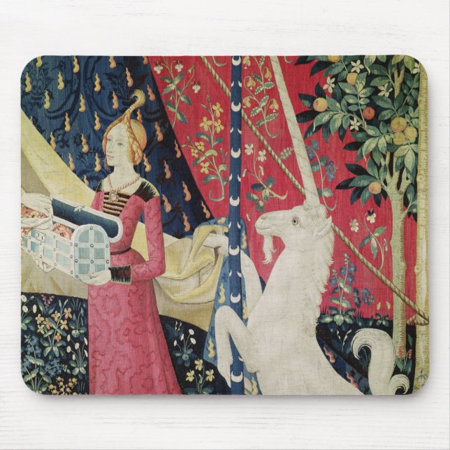 Die Dame und das Einhorn: "Zu meinem nur desire Mousepad (Vorne)