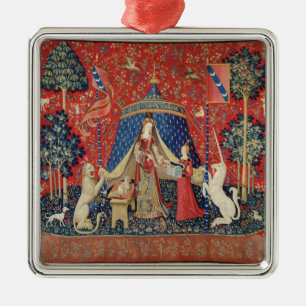 Die Dame und das Einhorn: 'Zu meinem nur desire Silbernes Ornament