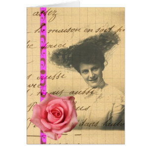 Die Dame und die rosa Rosen-Digital-Kunst