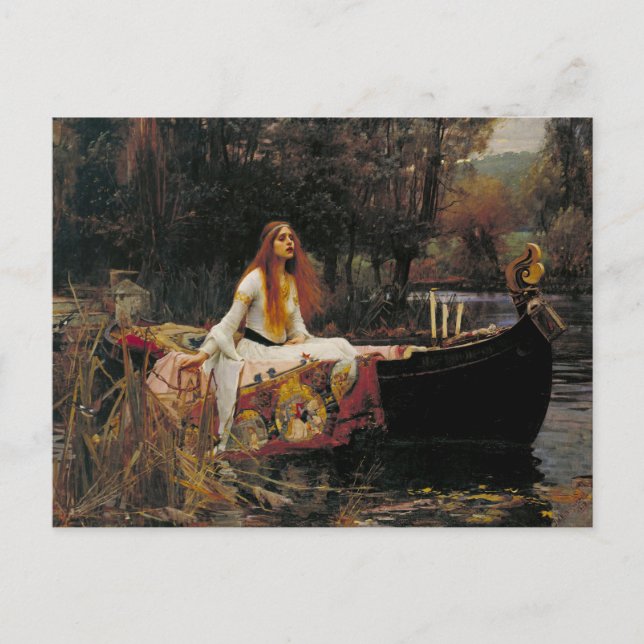 Die Dame von Shalott 1888 John William Waterhouse Postkarte (Vorderseite)