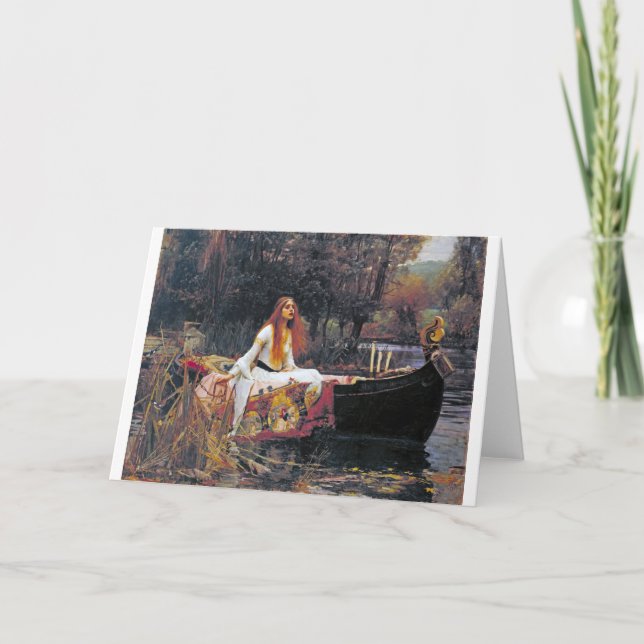 Die Dame von Shalott, John William Waterhouse Karte (Vorderseite)