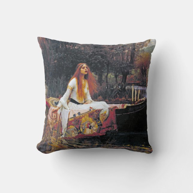 Die Dame von Shalott, John William Waterhouse Kissen (Vorderseite)