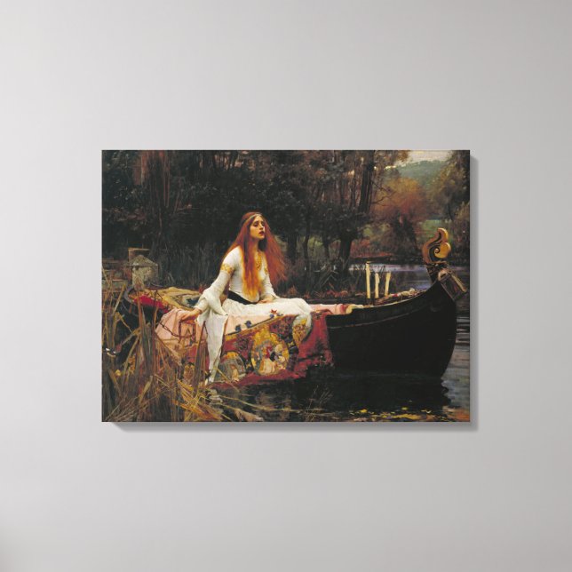 Die Dame von Shalott, John William Waterhouse Leinwanddruck (Vorderseite)