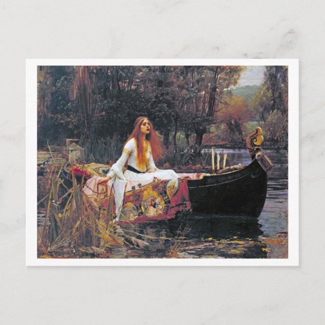 Die Dame von Shalott, John William Waterhouse Postkarte (Vorderseite)