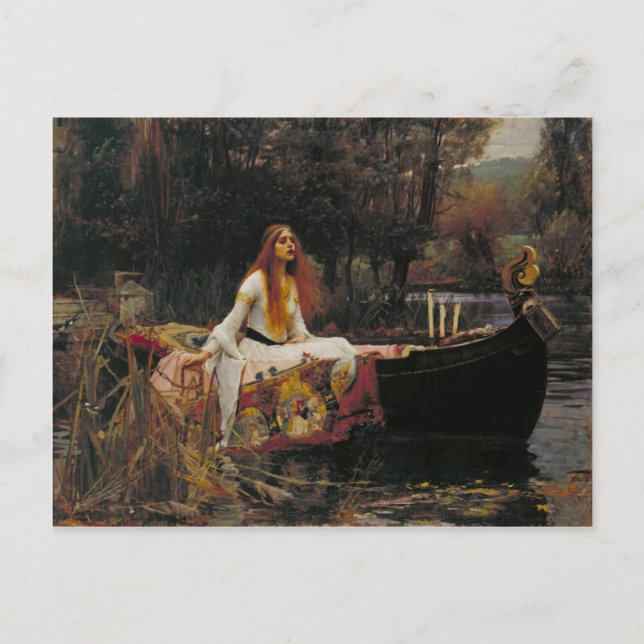 Die Dame von Shalott, John William Waterhouse Postkarte (Vorderseite)