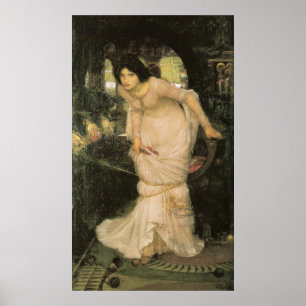 Die Dame von Shalott Lancelot betrachtend Poster