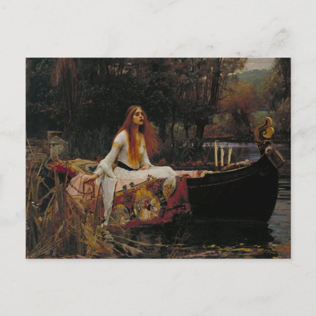 Die Dame von Shalott Postkarte (Vorderseite)