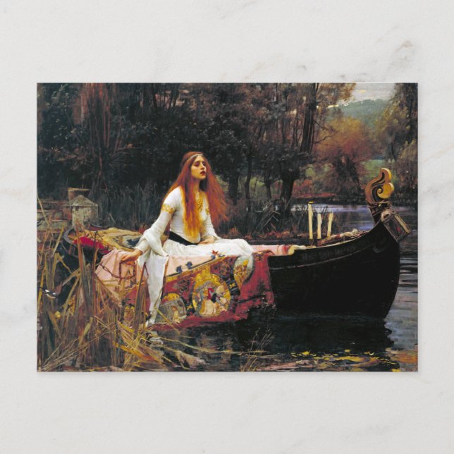 Die Dame von Shalott Postkarte (Vorderseite)
