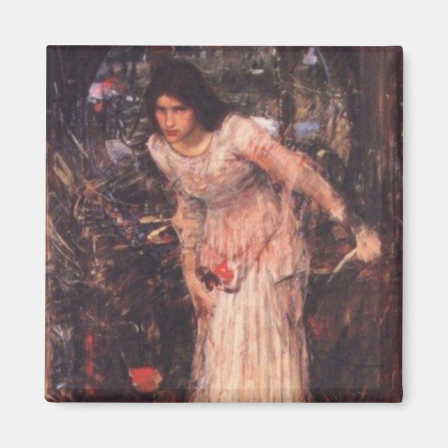 Die Dame von Shalott (Studie) Magnet (Vorne)