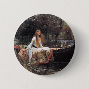 Die Dame von Shalott von John W. Waterhouse Button
