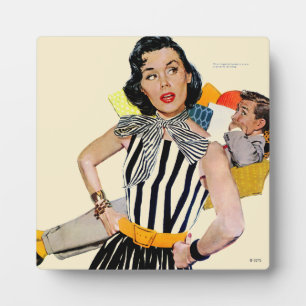 Die Dame wurde isoliert 2 Fotoplatte