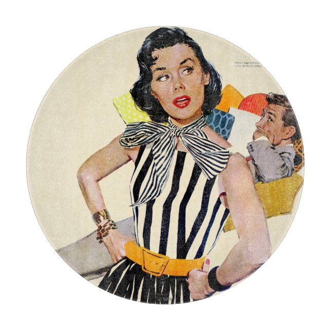 Die Dame wurde isoliert 2 Schneidebrett (Vorderseite)