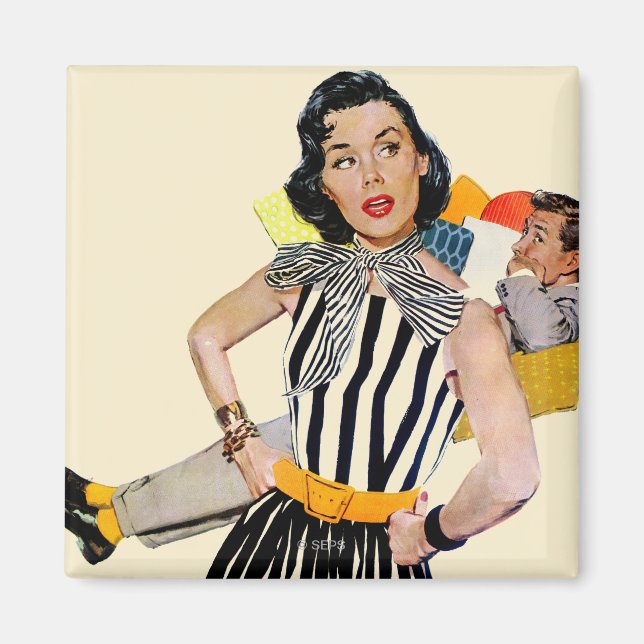 Die Dame wurde isoliert Magnet (Vorne)