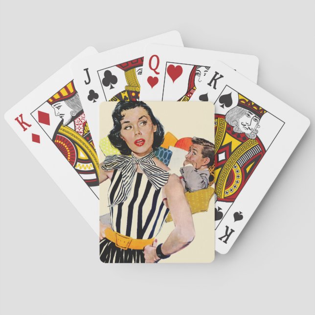 Die Dame wurde isoliert Spielkarten (Rückseite)