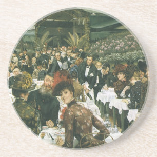 Die Damen des Künstlers von James Tissot, Vintage  Sandstein Untersetzer