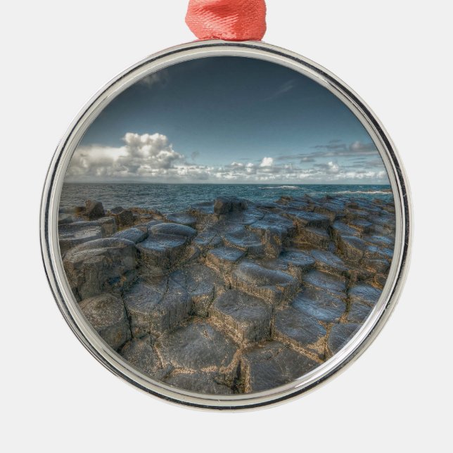 Die Damm des Riesen, Nordirland Silbernes Ornament (Vorne)