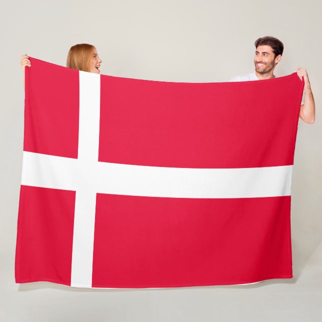 Die dänische Flagge - ein Band zum dänischen Kultu Fleecedecke (Beispiel)