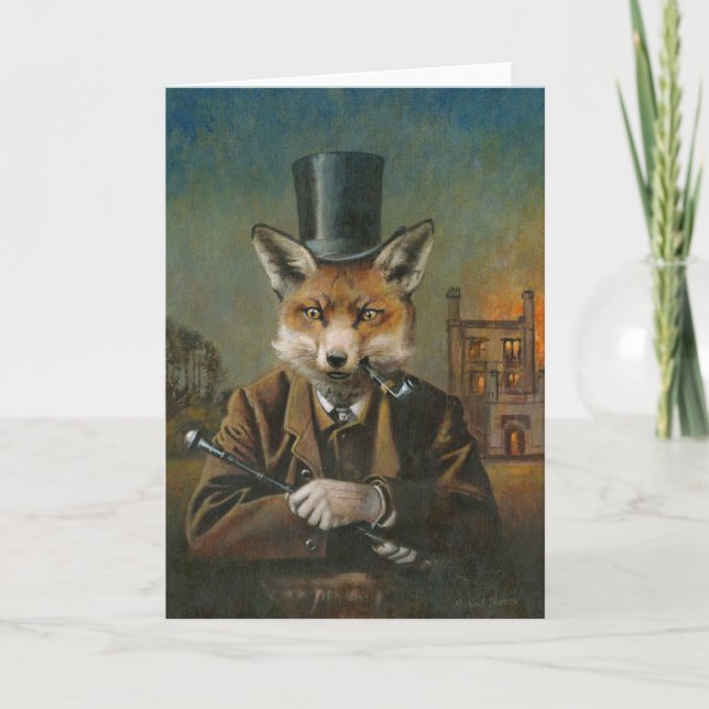 Die Dapper Fox Grußkarte Karte (Vorderseite)