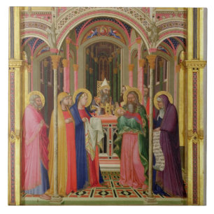 Die Darstellung im Tempel, 1342 (Tempera auf p Fliese
