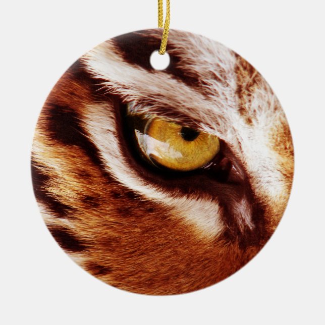 Die Das Augen-Fotografie des Tigers Keramik Ornament (Vorne)