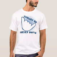 Die Daumen der Männer Up Pinkies-unten Shirt