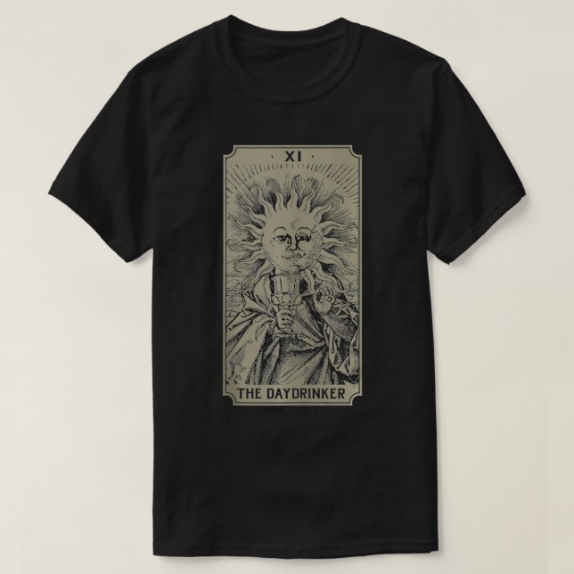 Die Daydrinker Vintage Tarot Card T-Shirt (Design vorne)