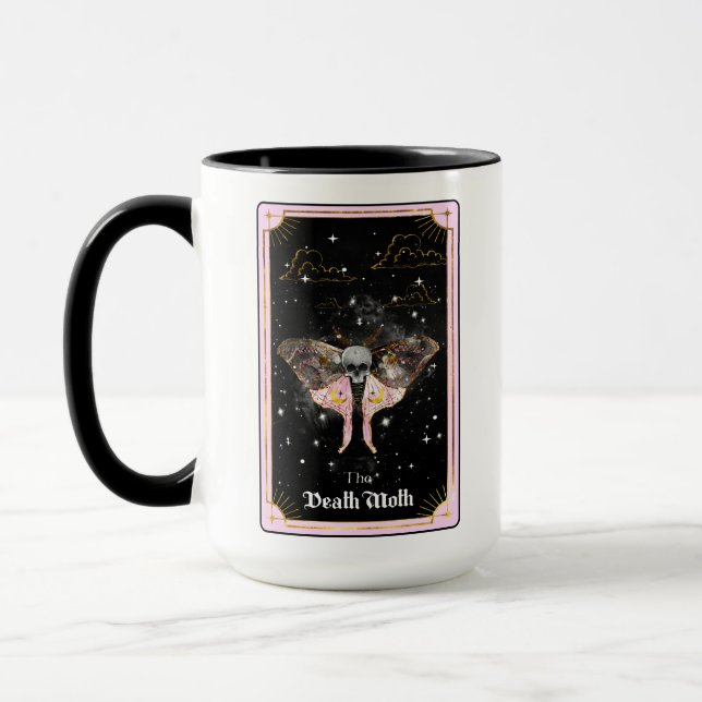 Die Death Moth Tarot Card Moon Pink Celestie Tasse (Links)