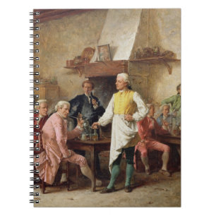 Die Debatte eines Herrn, 1881 (Öl auf Platte) Notizblock