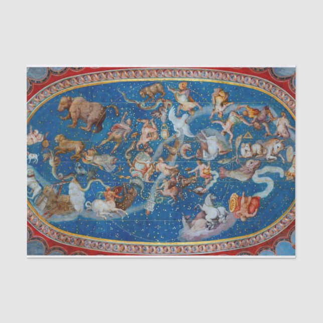 Die Decke des Sala Bologna, Himmelskarte Seidenpapier (Vorderseite)