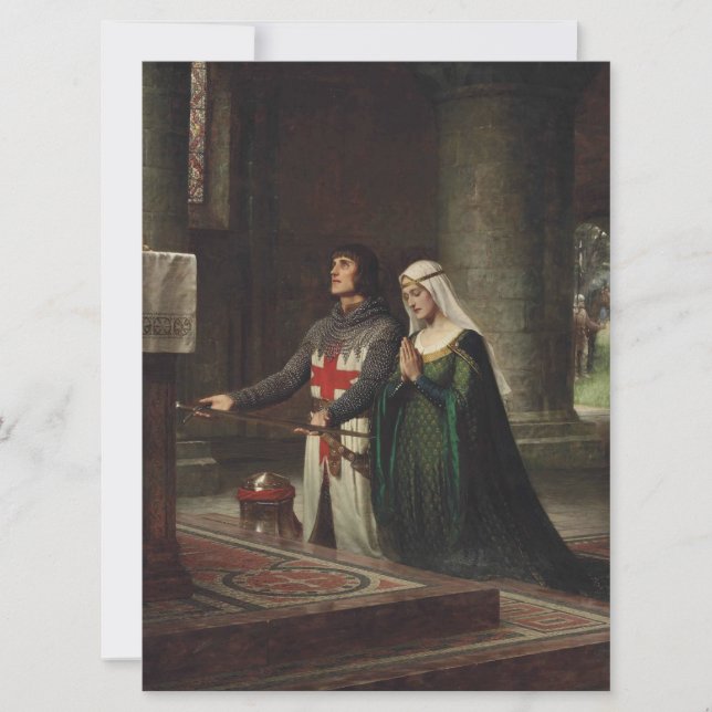 Die Dedication (Ritter und Seine Frau) Karte (Vorderseite)