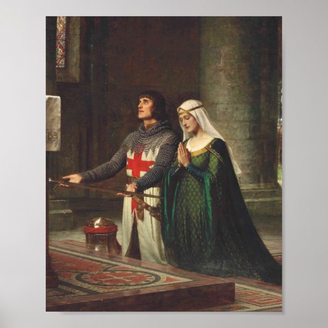 Die Dedication von Edmund Blair Leighton 1908 Poster (Vorne)