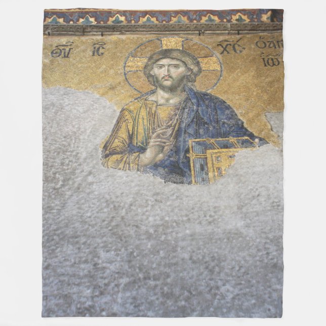 Die Deesis Mosiac Upper Gallery Hagia Sophia Fleecedecke (Vorderseite)